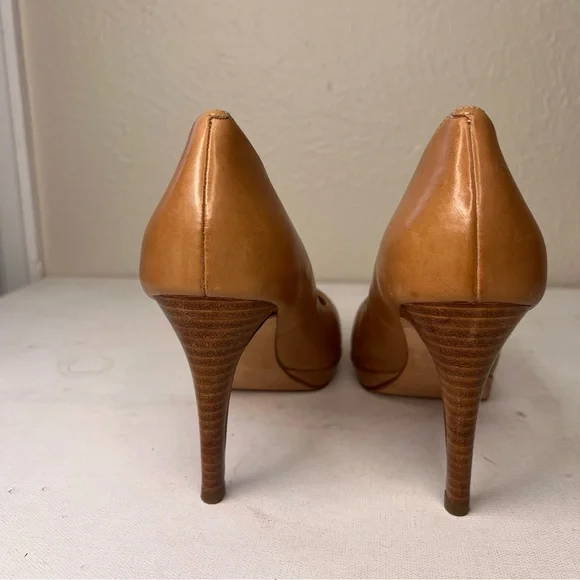 Cole Haan leather tan spike heel pumps - Picture 3 of 9